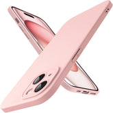 JETech Slim Case for iPhone 15 6.1-Inch with Camera Lens Full Cover Protection, Ultra-Thin Lightweight Matte Finish Minimalist Protective Phone Cover (Pink)